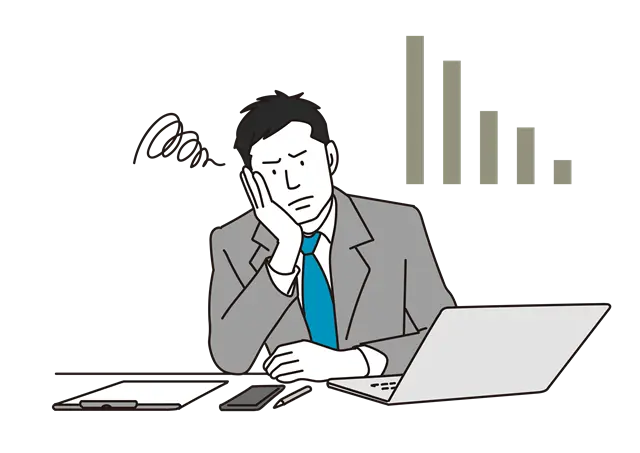 営業リソース不足や新規開拓に悩む企業のイメージ